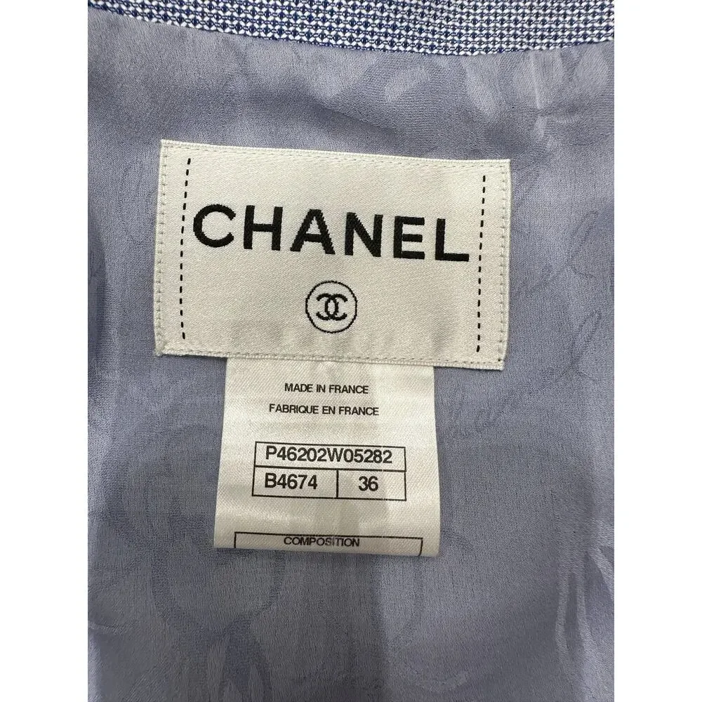 Chanel Blue Dress with Cape – Spring 2013 Collection – Sz. 36